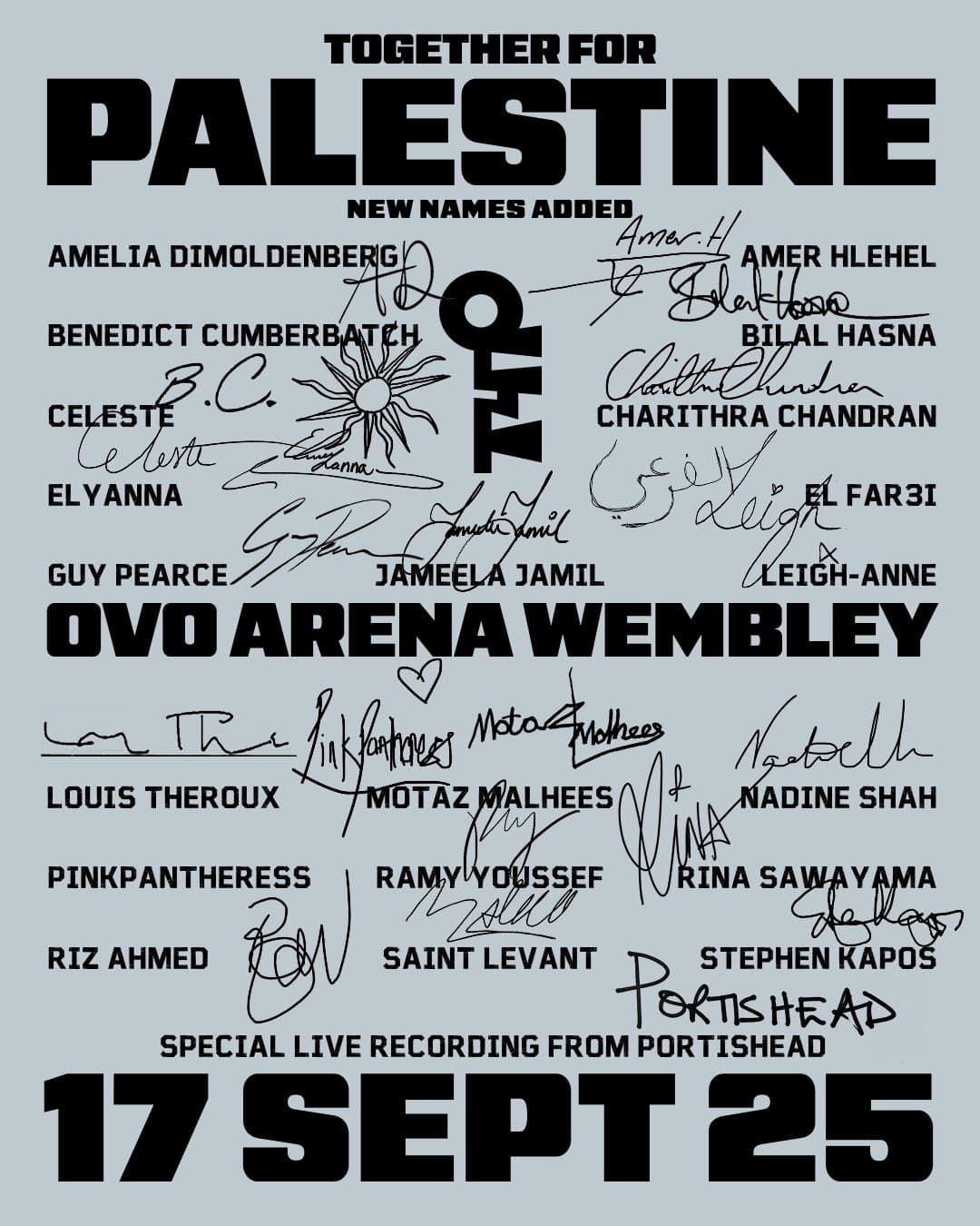 Samar Maakaroun’s identity for Together for Palestine applies the visual language of petitions