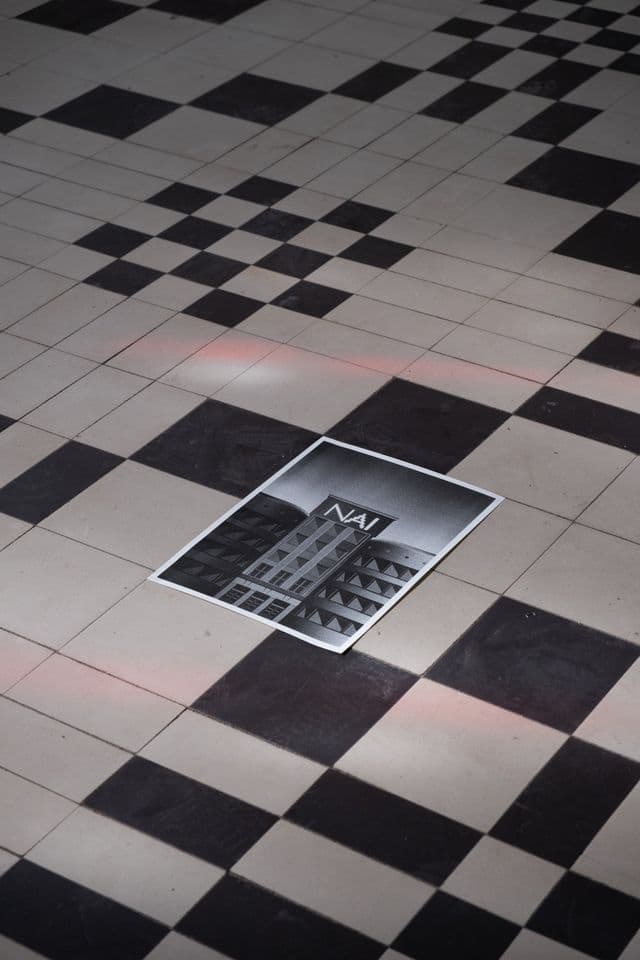 The grid system in Praktika’s new architecture identity takes inspiration from Lithuanian floor tiles
