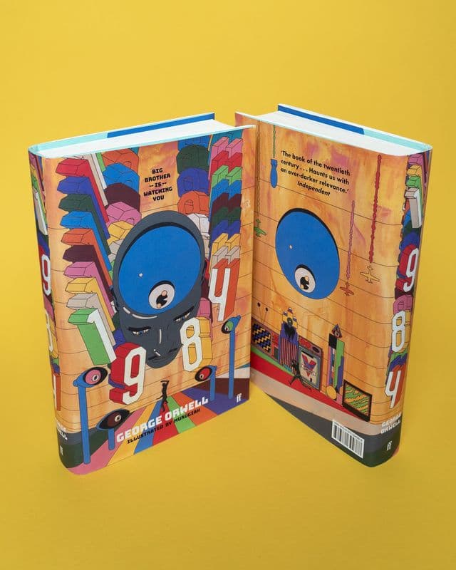 Murugiah reimagines George Orwell’s 1984 with psychedelic illustration and dripping paint