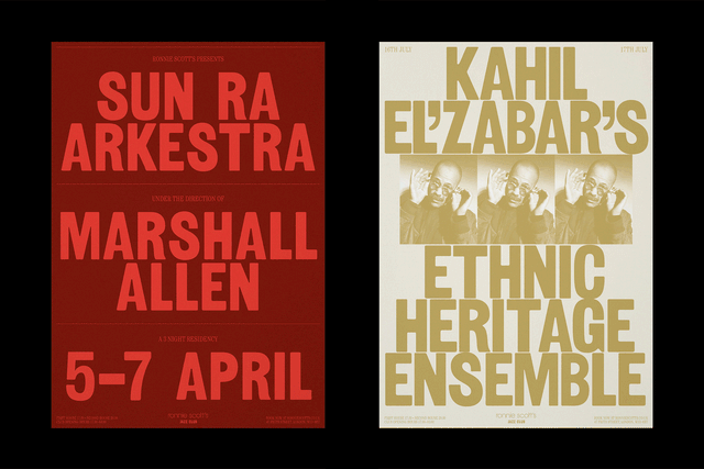 More of a performance than a fixed system, Ronnie Scott’s new identity does a typographic dance