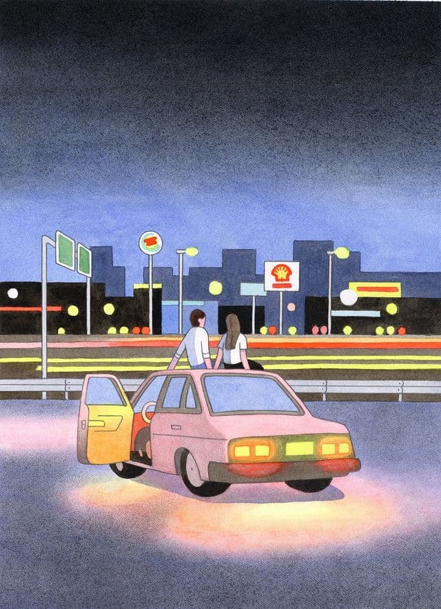 Like a sad Lana Del Rey song, Louise Laborie’s comics illustrate a quiet, neon Americana