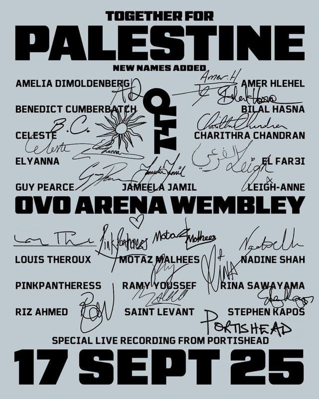 Samar Maakaroun’s identity for Together for Palestine applies the visual language of petitions