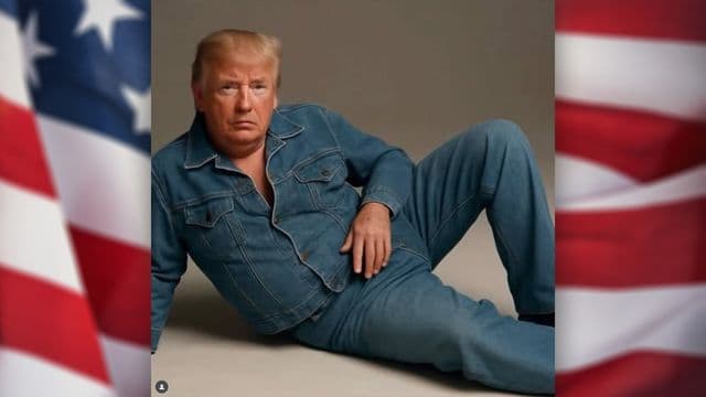 Trump Jr. flashes his daddy’s genes in Sydney Sweeney American Eagle parody