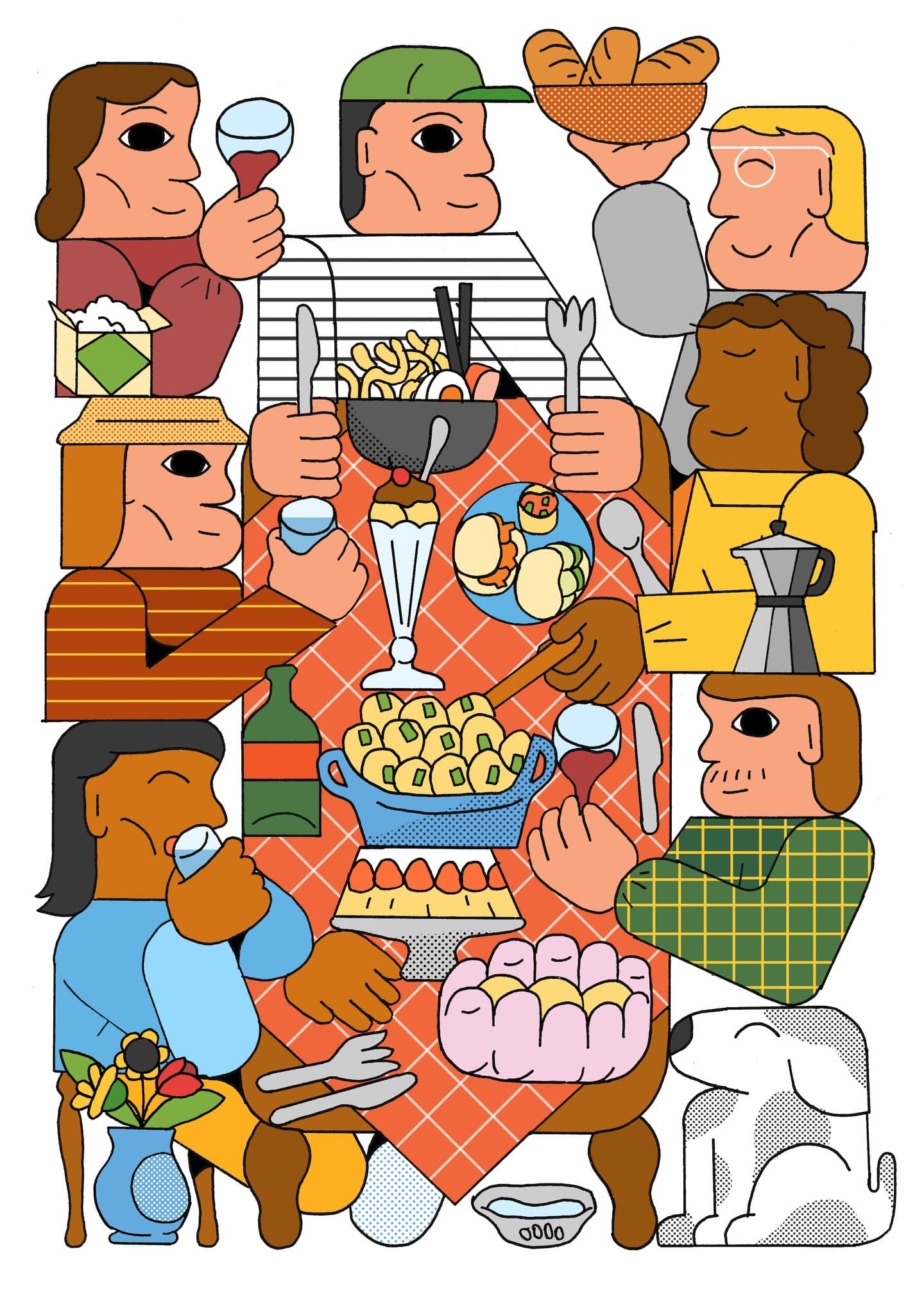 Alex Ram’s blocky characters are an ode to spending quality time with yourself and others