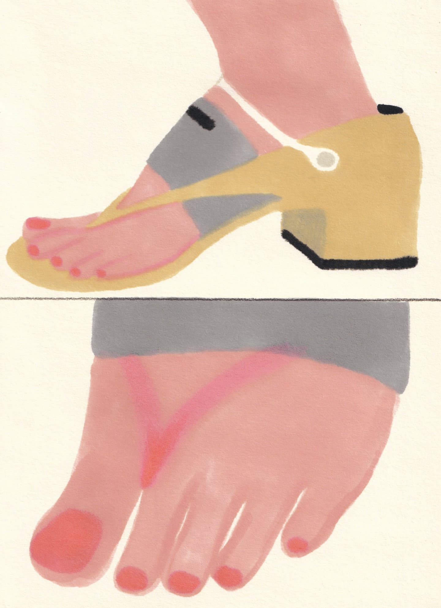 Ana Terral’s illustrations perfectly capture pain – from heel blisters and sun burns to bite marks