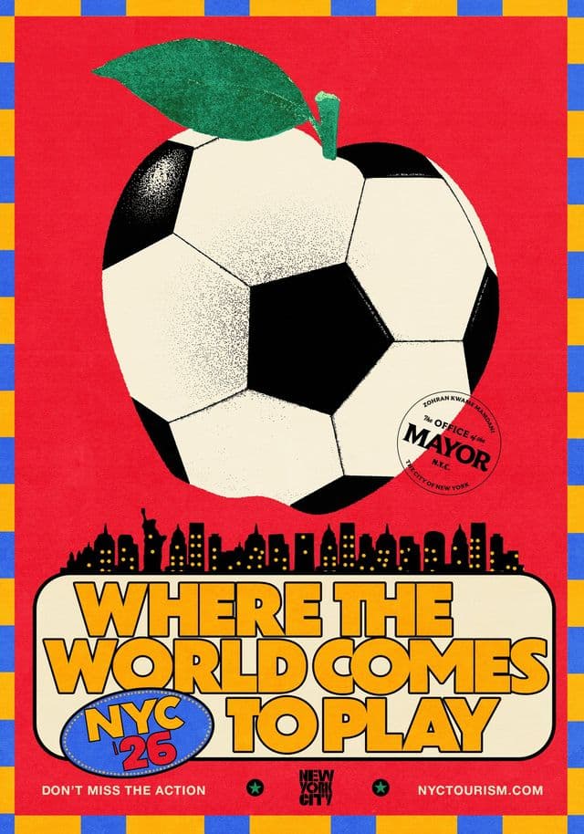 Mamdani’s NYC World Cup campaign is inspired by sports memorabilia, city signage, the subway and the five boroughs