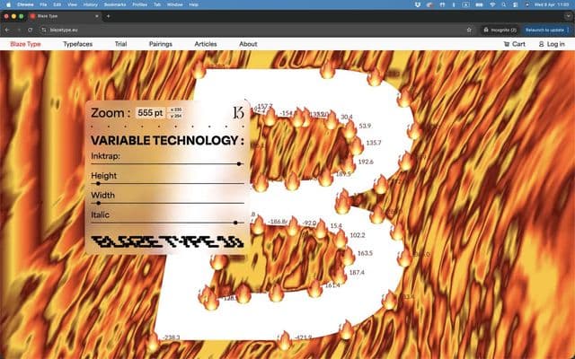 Blaze Type’s 10th birthday celebration kicks off with new website design