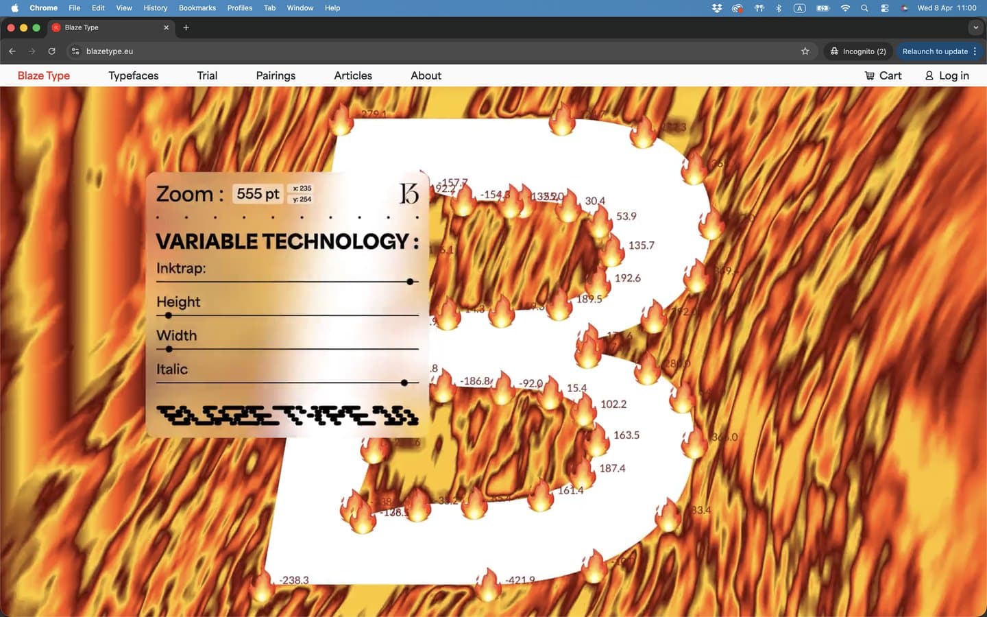 Blaze Type’s 10th birthday celebration kicks off with new website design
