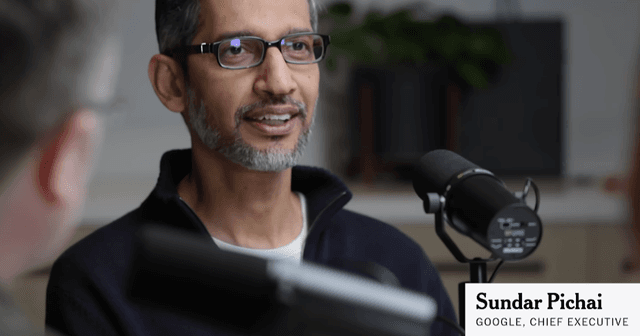 Pichai Says Google Is ‘A Bit Behind’ On Agentic Coding
