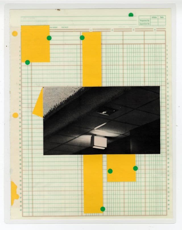 Zander Raymond’s improvised collages are made from daily debris and things you might find in the bin