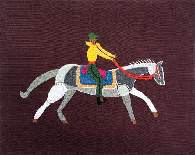 Trevor Small works through his brain injury with the ultimate art practice: embroidery